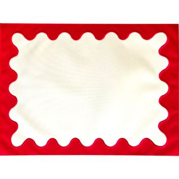 INDIVIDUAL LONA REVERSIBLE ROJO/MARFIL