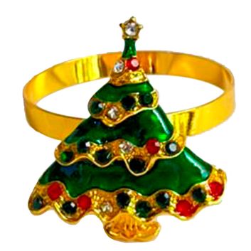 ARO PARA SERVILLETA ARBOL DE NAVIDAD COL