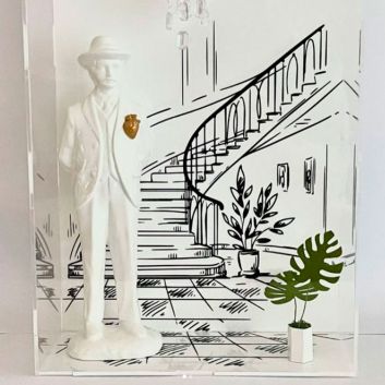CAJA ACRILICA EXTRA GRANDE PIEZA DECORATIVA DR JOSE GREGORIO HERNANDEZ