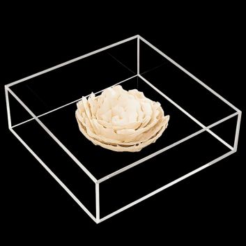 CAJA ACRILICA FLOR DE PAPEL