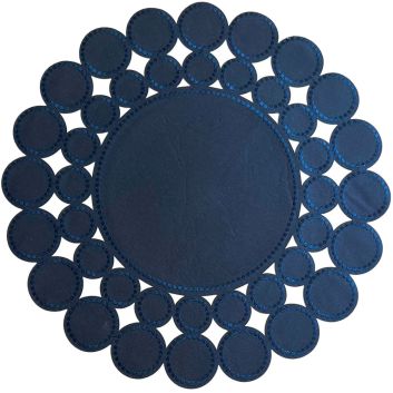 INDIVIDUAL LONA AROS AZUL MARINO