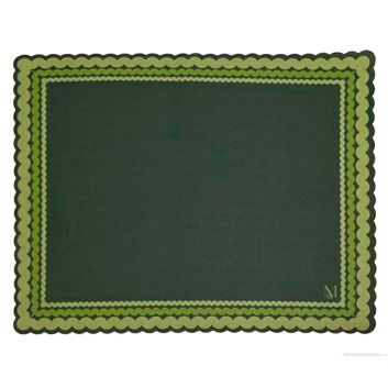 INDIVIDUAL DE TELA RECTANGULAR VERDE