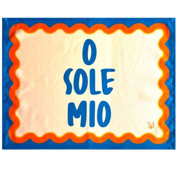 INDIVIDUAL DE TELA RECTANGULAR O SOLE MIO