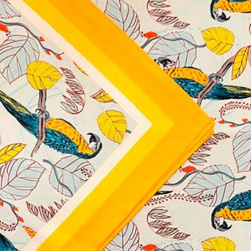 MANTEL DE TELA 8 PUESTOS GIUNGLA GUACAMAYAS