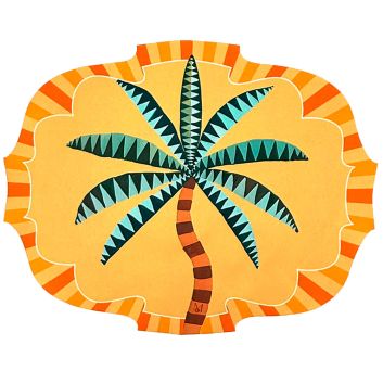 SET DE 4 INDIVIDUALES DE TELA PALMERAS