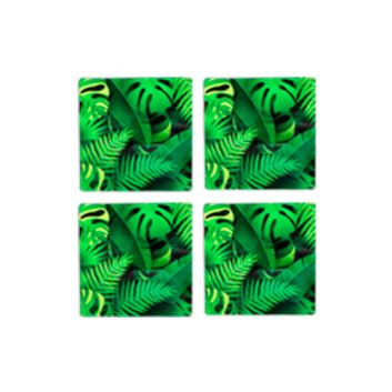 SET DE 4 PORTA VASOS DE ACRILICOS JUNGLA