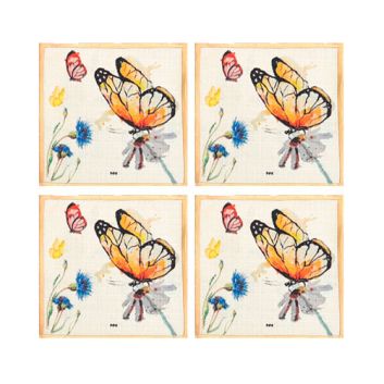 SET DE 4 SERVILLETAS DE COCKTAIL DE TELA COCKTAIL