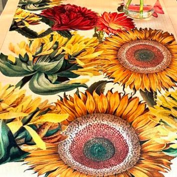 MANTEL DE TELA 6 PERSONAS BOTANICA