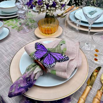SET DE 4 SERVILLETAS DE TELA LAVANDA