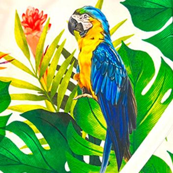 SET DE 4 SERVILLETAS DE TELA LINO GUACAMAYA