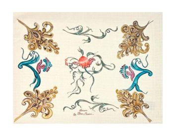 SET DE 4 INDIVIDUALES DE TELA INGLETE MANTUANA