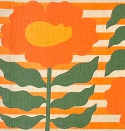 SET DE 4 SERVILLETAS DE TELA ORANGE FLOWER