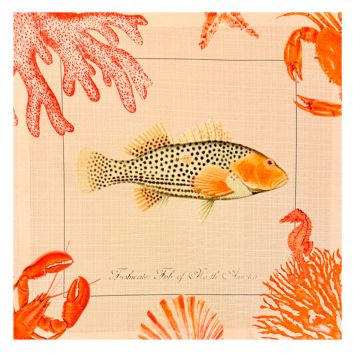 SET DE 4 SERVILLETAS DE TELA CARIBBEAN CORAL
