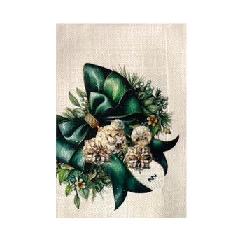 SET DE 4 SERVILLETAS DE TELA NAVIDAD VERDE
