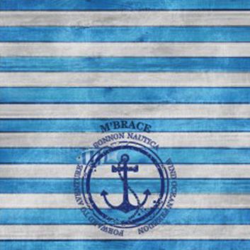 SET DE 4 SERVILLETAS DE TELA NAUTICA AZUL CELESTE