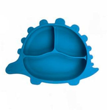 PLATO DE SILICON AZUL DINO