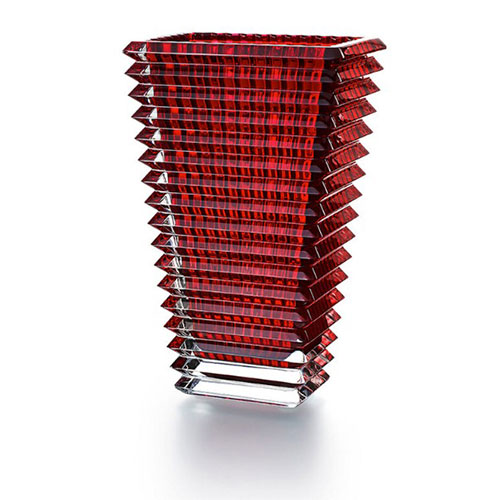 FLORERO BACCARAT GRANDE ROJO RECTANGULAR EYE