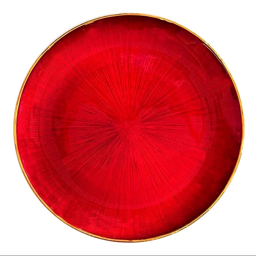 PLATO FONDO ROJO FOCUS