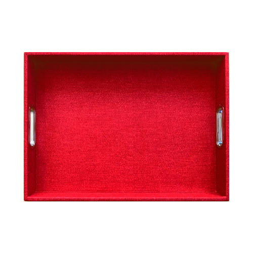 BANDEJA RECTANGULAR CON ASAS DE METAL VIMINI NAVY