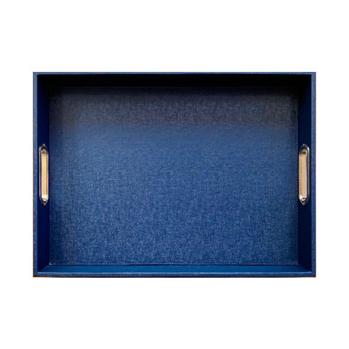 BANDEJA RECTANGULAR CON ASAS DE METAL SOFIA BROWN