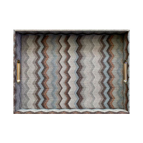 BANDEJA RECTANGULAR CON ASAS DE METAL PATARA ANTHRACITE