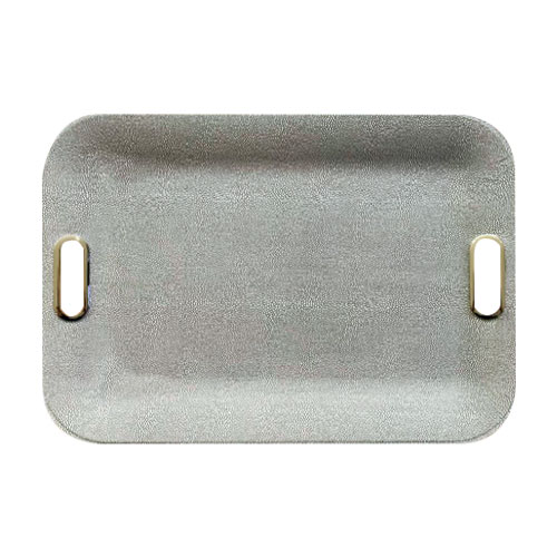 BANDEJA SEMICUERO ITALIANA CON ASAS DE METAL VIVO BLUE