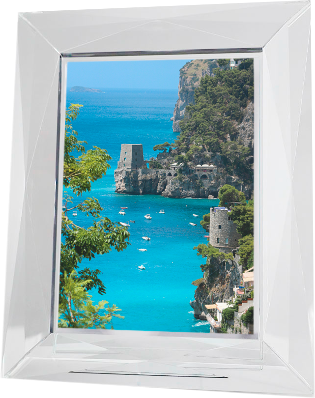 SET DE 2 CUADROS 3D WHITE TRANSPARENTE