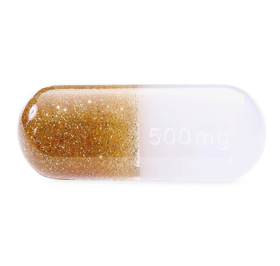 ACRILIC PILL MEDIANA BLANCA Y DOR