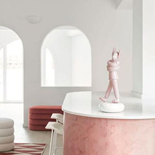 ESCULTURA EMBRACED ROSA GRANDE