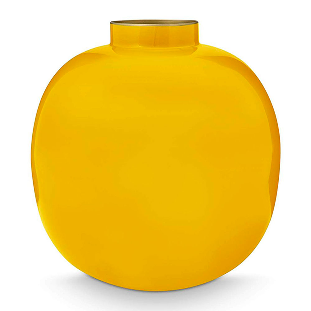 FLORERO METAL AMARILLO PEQUEÑO