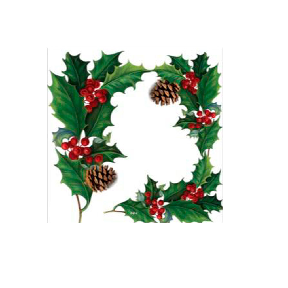 SET DE 4 SERVILLETAS DE TELA BERRIES LINO BLANCO