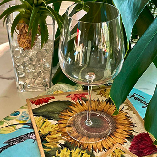 SET DE 4 SERVILLETAS DE COCKTAIL DE TELA BOTANICAL