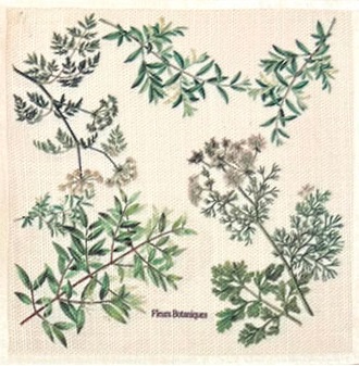 SET DE 4 SERVILLETAS DE TELA FLEURS BOTANIQUES