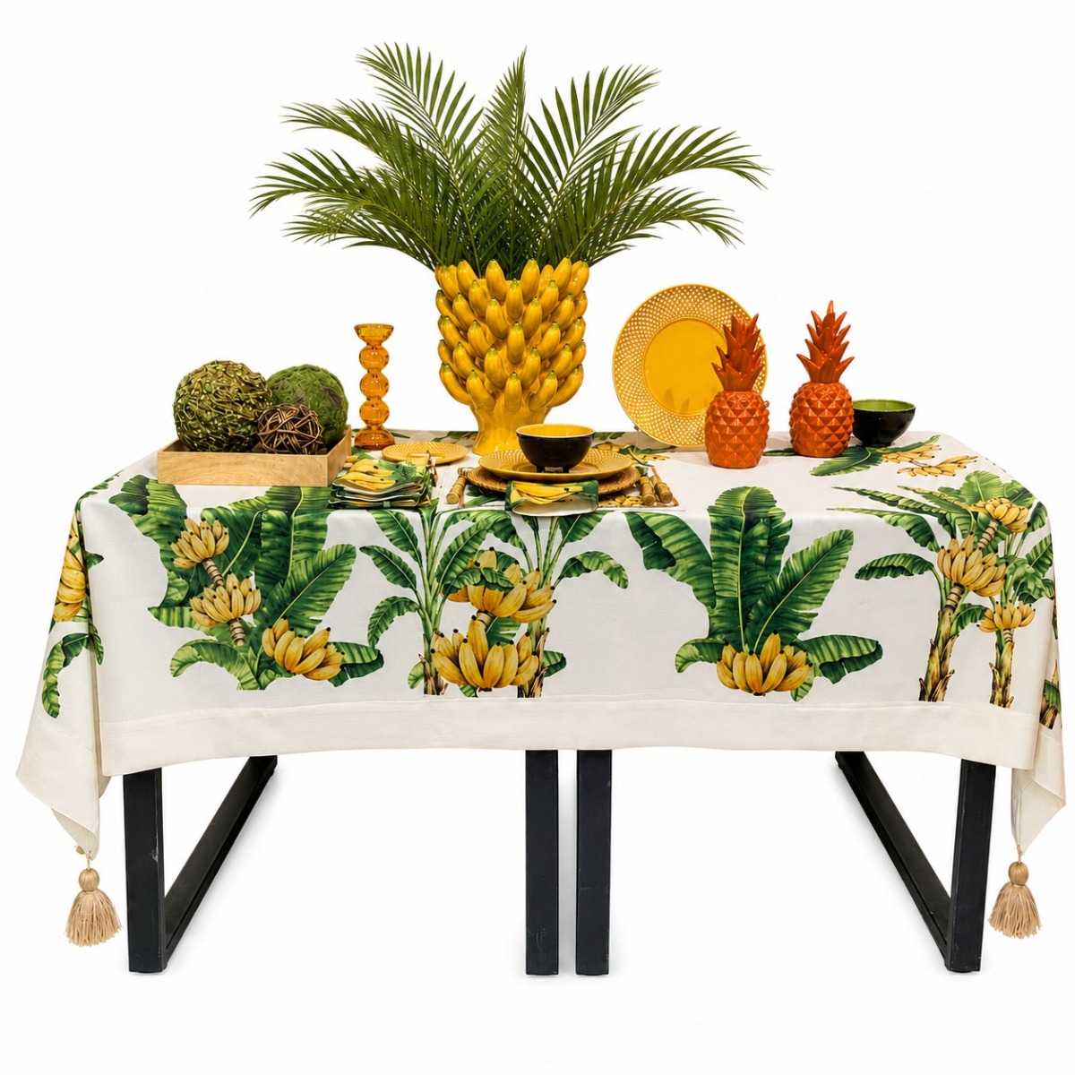 MANTEL DE TELA 8 PERSONAS TROPICANA
